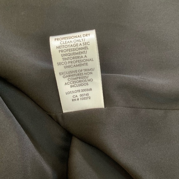 AMUR Sabine Drape Dress | Front Slit | Black | Floral | Sheer | Size 10 - Picture 16 of 16